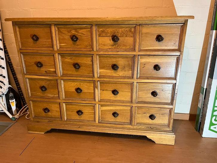 Massief  blank eiken ladenkast, Huis en Inrichting, Kasten | Ladekasten, Zo goed als nieuw, Minder dan 100 cm, 50 tot 100 cm, 25 tot 50 cm