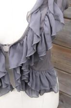 Vestje grijs Juffrouw Jansen Amsterdam mt L Vaste prijs, Maat 42/44 (L), Ophalen of Verzenden, Zo goed als nieuw, Grijs