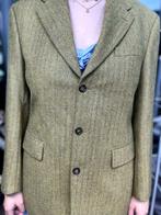 tweed Colbert blazer visgraad herringbone mosgroen frisgroen, Maat 38/40 (M), Ophalen of Verzenden, Zo goed als nieuw, Jasje