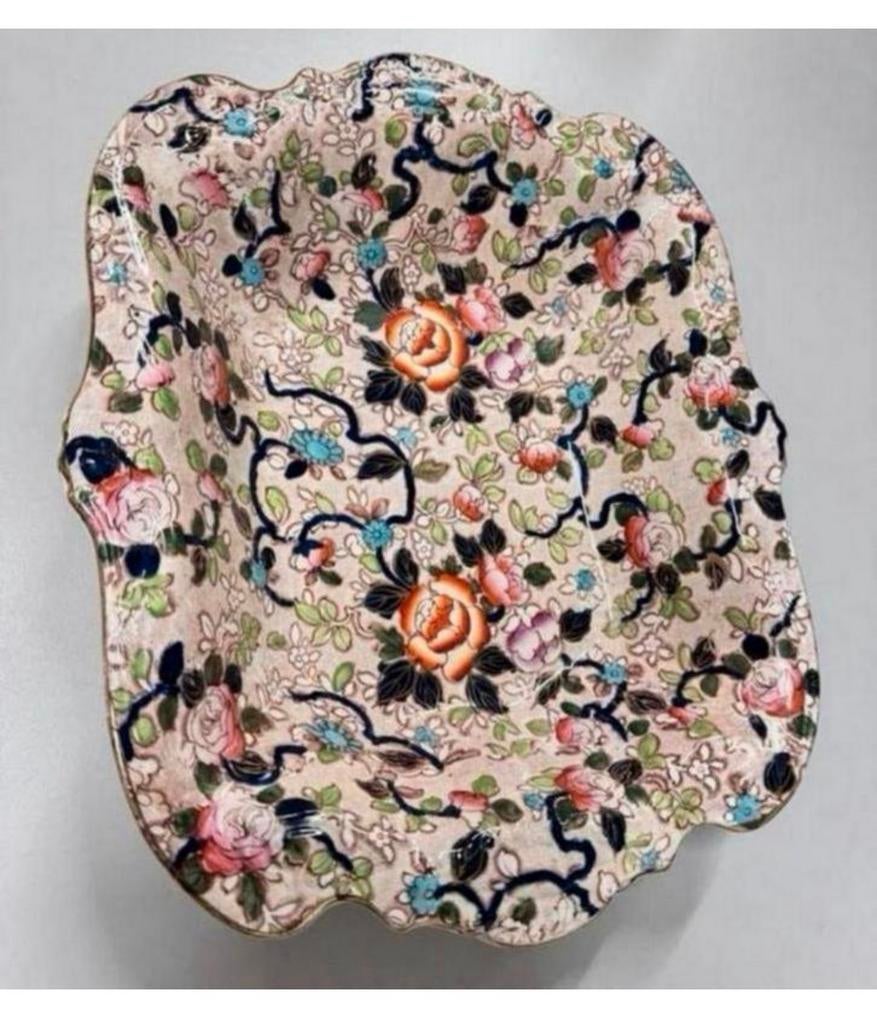 Schaal antieke STAFFORDSHIRE IMARI BOWL 19e eeuw Victoriaans, Ophalen of Verzenden