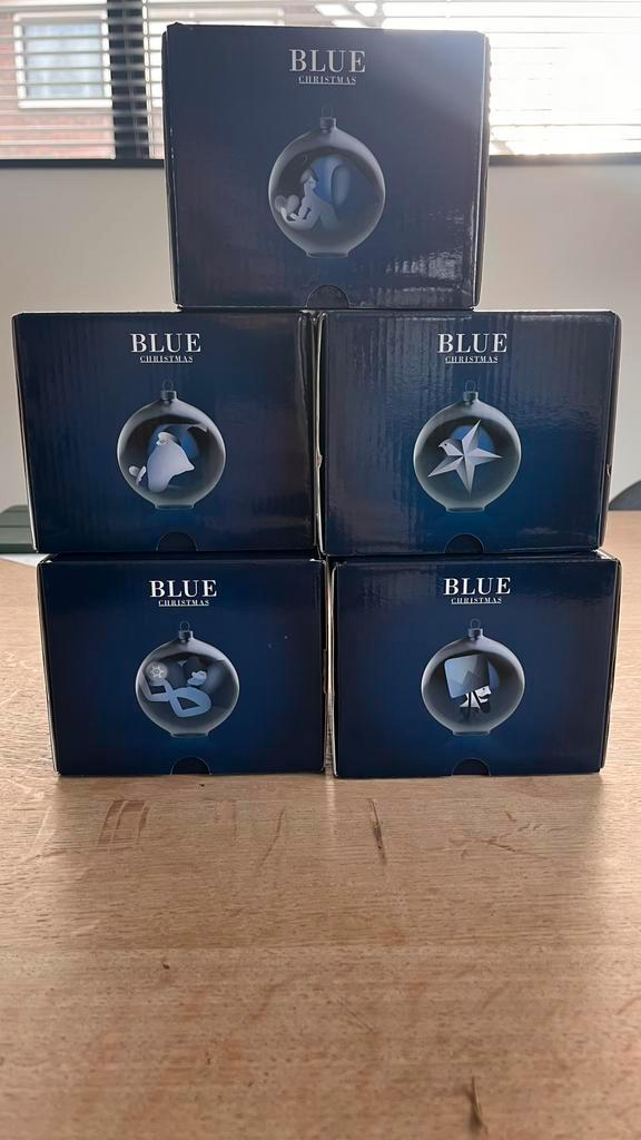 Alessi kerstornamenten blue christmas 5 stuks, Diversen, Kerst, Zo goed als nieuw, Ophalen of Verzenden