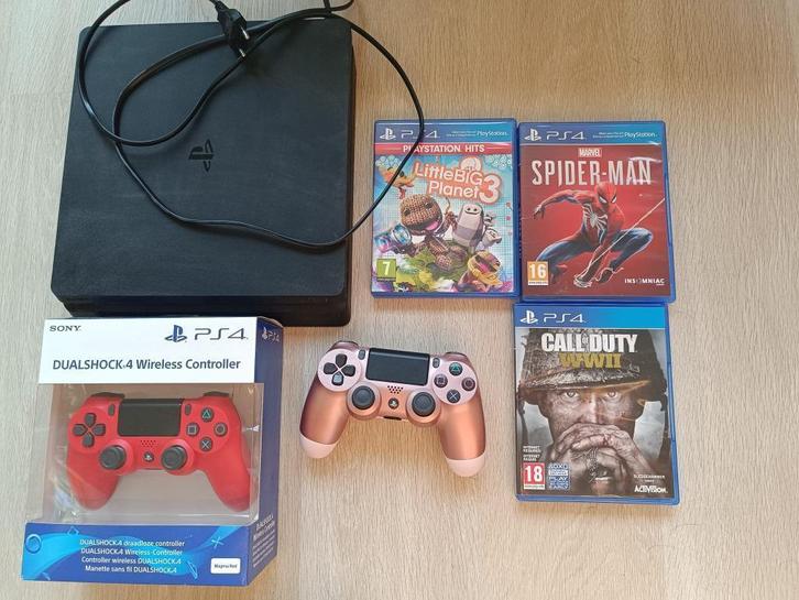 Sony PlayStation 4 PS4 + controllers kabels 3 games spellen, Spelcomputers en Games, Spelcomputers | Sony PlayStation 4, Gebruikt
