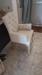 2 prachtige ecru kleurige identieke eetkamer stoelen, Huis en Inrichting, Stoelen, Ophalen, Twee, Overige kleuren, Zo goed als nieuw