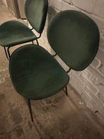 2x Kwantum Velvet groen stoelen zonder leuning, Huis en Inrichting, Ophalen, Zo goed als nieuw