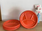 Vintage fondueuborden Pagnossin - 4 stuks, Huis en Inrichting, Keuken | Servies, Ophalen, Zo goed als nieuw, Overige stijlen, Bord(en)
