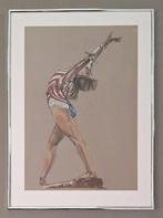 pastel-krijt schilderij Kathy Johnson evenwichtsbalk 51x71cm, Ophalen of Verzenden