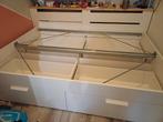 140x200 cm bed, Ophalen, Wit, Tweepersoons, 140 cm