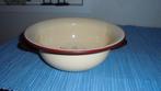 grote beigekleur emaille vergiet, doorsnee 28cm, Ophalen of Verzenden