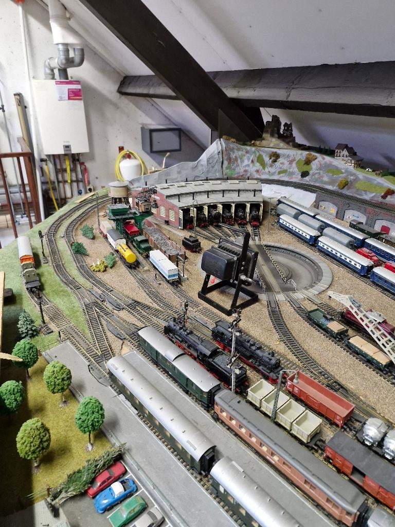 Complete modelspoorbaan Fleischmann H0 te koop, Hobby en Vrije tijd, Modeltreinen | H0, Ophalen, Gelijkstroom, Fleischmann, Analoog