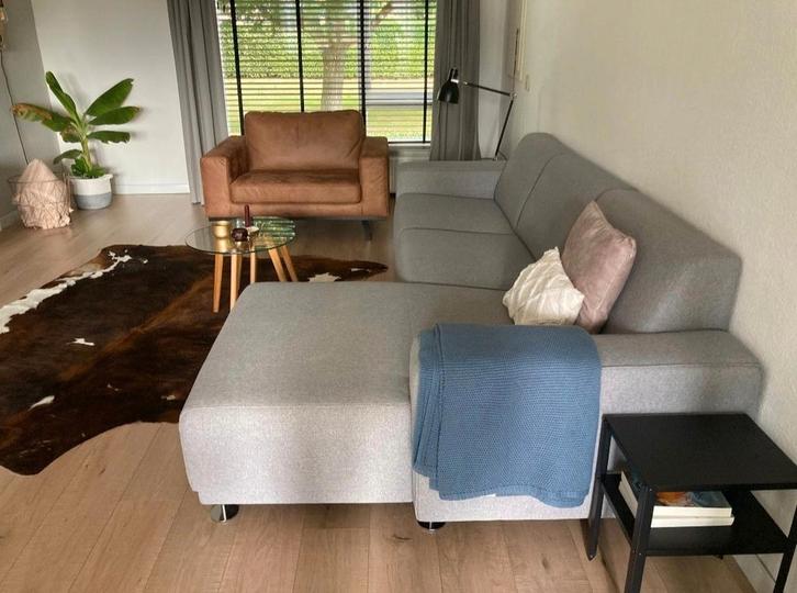 Hoekbank 3 zits grijs - Piet Klerkx, Huis en Inrichting, Banken | Bankstellen, Zo goed als nieuw, Hoekbank, Driepersoons, 250 tot 300 cm