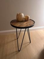 Karwei/ Kwantum bijzettafel in hele goede staat, Huis en Inrichting, Minder dan 55 cm, Rond, Zo goed als nieuw, Hout