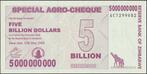 Zimbabwe 5.000.000.000 dollars 2008 aUNC p.61 (# 40), Postzegels en Munten, Bankbiljetten | Afrika, Verzenden, Zimbabwe, Los biljet