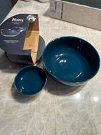 Hugo Kennis serveerset Gusta donkerblauw 2-delig NIEUW, Nieuw, Ophalen of Verzenden, Effen, Glas