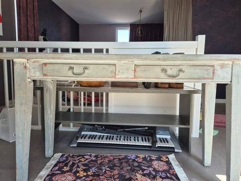 Brocante Sidetable met Lades, Huis en Inrichting, Tafels | Sidetables, Gebruikt, 25 tot 50 cm, 100 tot 150 cm, Rechthoekig, Overige houtsoorten