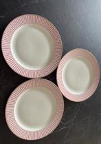 Roze porseleinen dinerborden met gouden randje, Ophalen, Nieuw, Bord(en), Overige stijlen