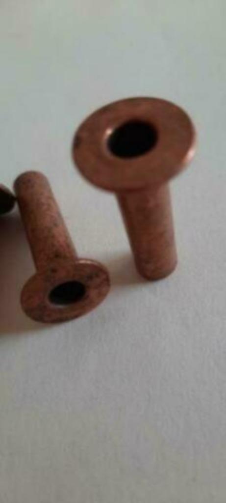 10st Rood Koperen holle Klinknagels 8 x30 mm woonboot kotter, Watersport en Boten, Accessoires en Onderhoud, Nieuw, Onderhoud en Reparatie