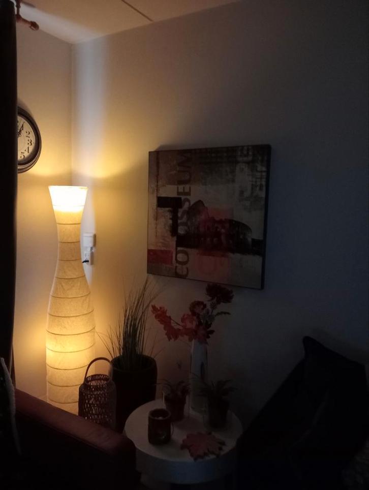 Rijstpapieren lamp staand, Huis en Inrichting, Lampen | Vloerlampen, Minder dan 100 cm, Ophalen