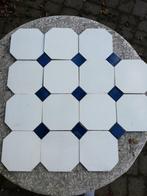 ca 5 m2 antieke achtkantige wandtegels met blauw vulhoekje, Antiek en Kunst, Ophalen
