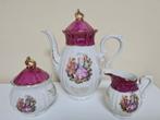 servies Limoges stijl romantisch brocante roze theepot *set, Ophalen of Verzenden