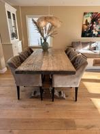 Robuuste kloostertafel 220x103 - Troubadour, Ophalen, Gebruikt, 100 tot 150 cm, Eikenhout