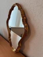 Antieke Kuifspiegel Brocante Goud, Gebruikt, Ophalen of Verzenden, Minder dan 100 cm, Overige vormen