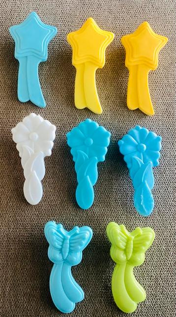 Mlp My little Pony borsteltjes,Vlinder,Vallende Ster,Bloem beschikbaar voor biedingen