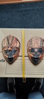 Twee wandmaskers, Antiek en Kunst, Antiek | Wandborden en Tegels, Ophalen of Verzenden