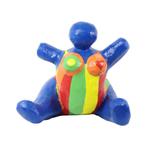 Vintage Kunstobject Beeld Dikke Dame Papier Maché Pop Art 38, Ophalen of Verzenden