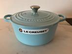 Le creuset 22 cm pan, ijsblauw, 3,3 liter, nieuw, Huis en Inrichting, Keuken | Potten en Pannen, Gietijzer, Nieuw, Ophalen of Verzenden