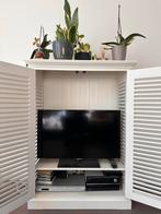 Witte houten kast met deuren, 100 tot 150 cm, Ophalen of Verzenden, Zo goed als nieuw, Minder dan 150 cm