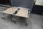 2 dezelfde magazijnwagens plateaukar altijd binnen gebruikt., Doe-het-zelf en Verbouw, Transportwagens, Ophalen, Transportkar
