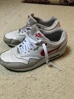 nNIKE AIR MAX 1 , 44, 'LEATHER' WHITE-UNIVERSITY RED, Wit, Nike, Nieuw, Ophalen of Verzenden
