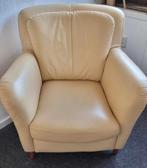 1 x Stevig fauteuil - Leer, Gebruikt, Verzenden, 75 tot 100 cm, Leer
