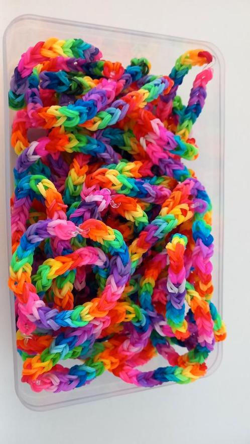 Gondas Creaties Regenboog Loom armbandje(s) dubbele loom, Sieraden, Tassen en Uiterlijk, Armbanden, Nieuw, Ophalen of Verzenden