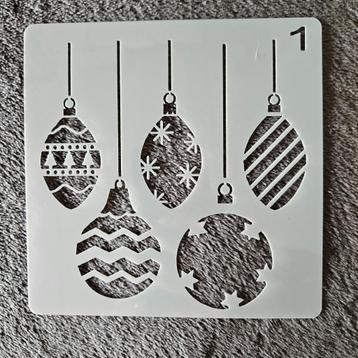 Hobby stencil, kerst, kaarten maken, decoratie, scrapbooking beschikbaar voor biedingen