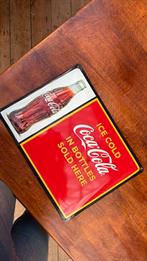 Metalen bord Coca Cola, Ophalen of Verzenden, Gebruikt, Reclamebord