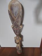 AFRIKAANS BEELD 85 cm hoog Dame met kind op de rug hout, Ophalen of Verzenden