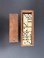 Vintage Dominostenen Set in Houten Doosje Antiek Speelgoed, Ophalen of Verzenden