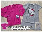 HELLO KITTY ROZE TRUI + GRIJZE HELLO KITTY JURK, Meisje, Ophalen of Verzenden, Zo goed als nieuw, Jurk of Rok