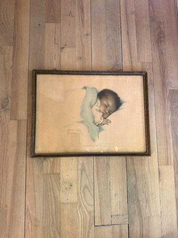 Bessie Pease Gutmann vintage litho Baby 46x34cm beschikbaar voor biedingen