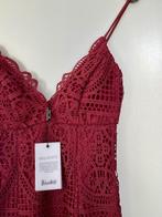 J593 Nieuw: Bardot mt 34=XS jurk feest jurkje cocktail gala, Kleding | Dames, Nieuw, Ophalen of Verzenden, Knielengte, Bardot