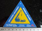 sticker opleiding machinist mobiele kranen SBW logo gouda, Verzenden, Zo goed als nieuw, Bedrijf of Vereniging