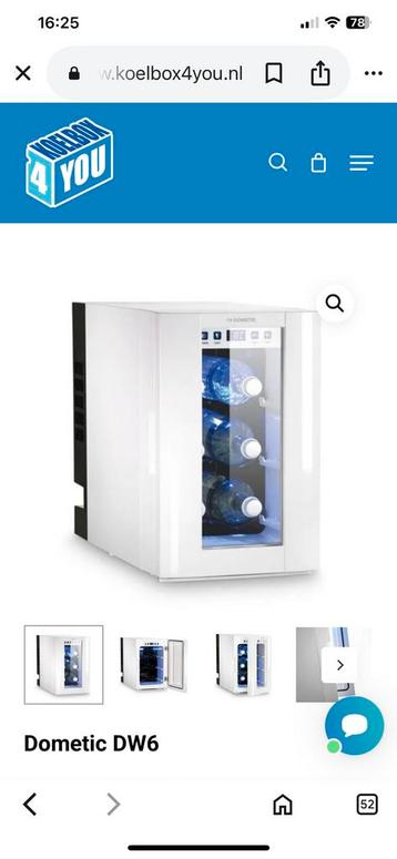 Dometic dw6 wijnkoeler voor thuis, camper of boot beschikbaar voor biedingen
