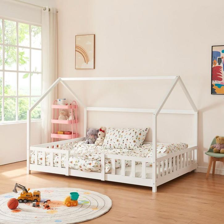 Montessori Bed 140x200 Grondbed, Kinderen en Baby's, Kinderkamer | Bedden, Gebruikt, 180 cm of meer, 100 cm of meer, Lattenbodem