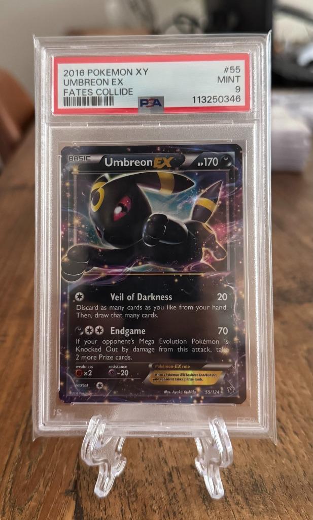 Umbreon GX PSA 9 - Pokemon Fates Collide 55/124, Hobby en Vrije tijd, Verzamelkaartspellen | Pokémon, Nieuw, Losse kaart, Ophalen