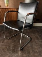 6 Leolux Freyr stoelen in de mooiste uitvoering, Huis en Inrichting, Stoelen, Gebruikt, Zwart, Leer, Ophalen of Verzenden