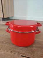 Rode emaille pan, Ophalen of Verzenden, Overige materialen