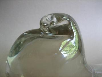 Vintage Murano Barbini beeld duif blank glas beschikbaar voor biedingen