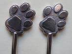 2 stuks lepeltjes Hondenpootjes afdruk / hond, Verzenden