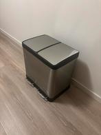 Dubbele pedaalemmer prullenbak, Ophalen, Met pedaal, 40 liter of meer, Zo goed als nieuw